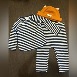 EUC 6-9m Mud Pie 3pc Outfit/Pajamas